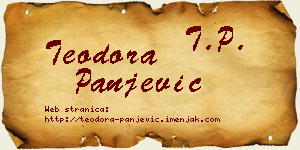 Teodora Panjević vizit kartica